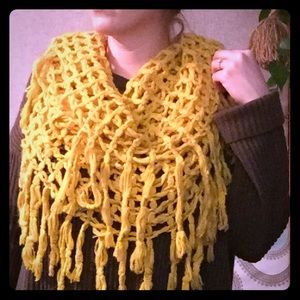 💛 Mustard Yellow Fringe Infinity Scarf 💛